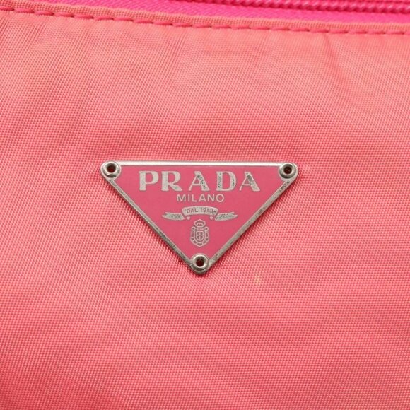 PRADA Accessory Pouch Nylon Pink Silver Auth 136404 - Picture 13 of 16